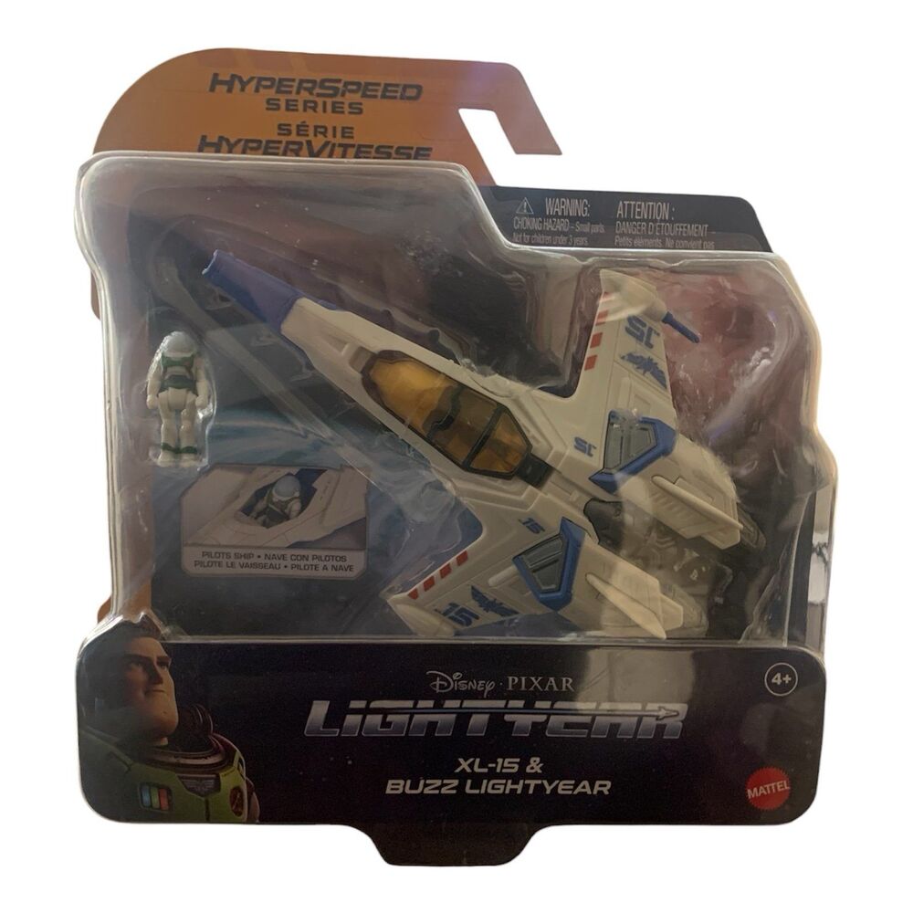 Mattel Disney and Pixar Lightyear Hyperspeed Series XL-15 Spaceship & buzz